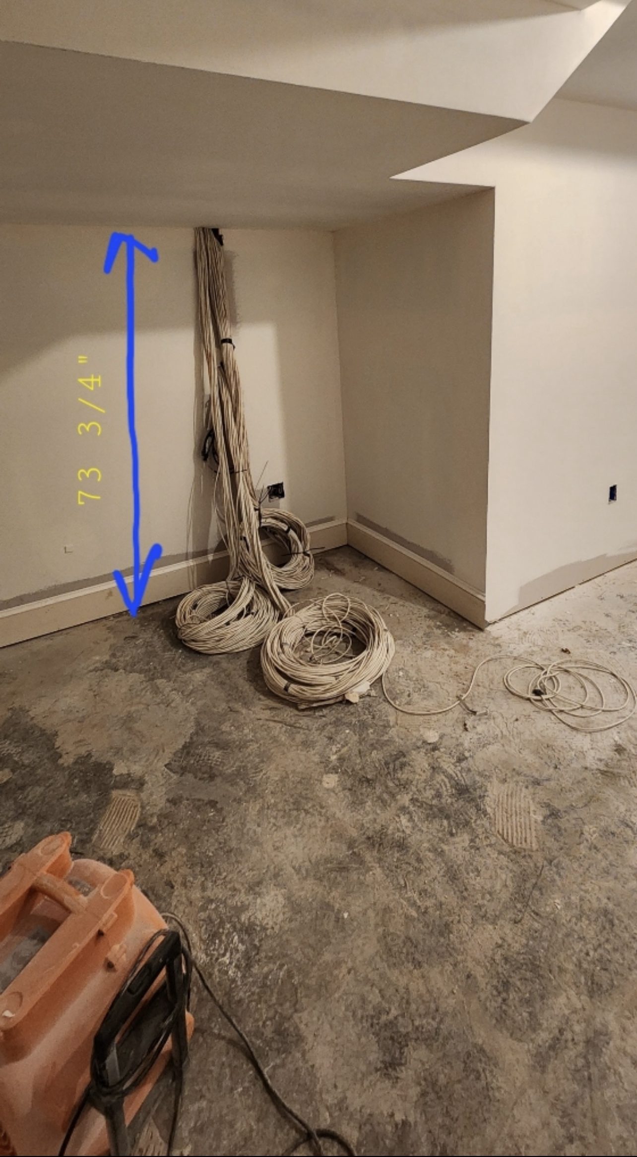 Pre-wire phase — the work the homeowner never sees, but the room remembers for 20 years